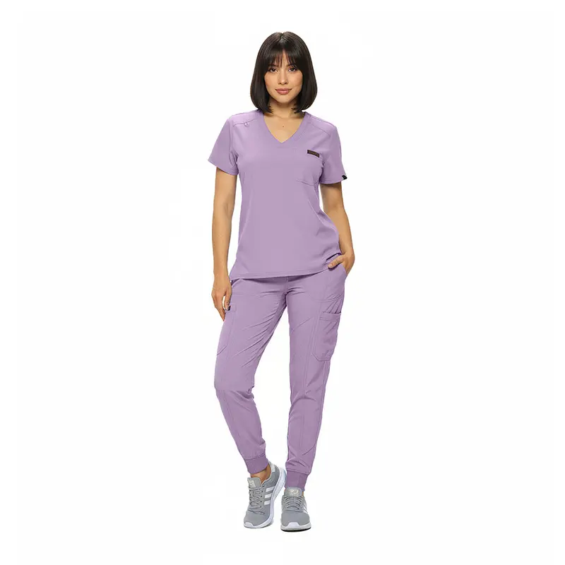 CONJUNTO MÉDICO PREMIUM ELÁSTICO TIPO JOGGER PARA MUJER (MODELO N.º 3103SET)